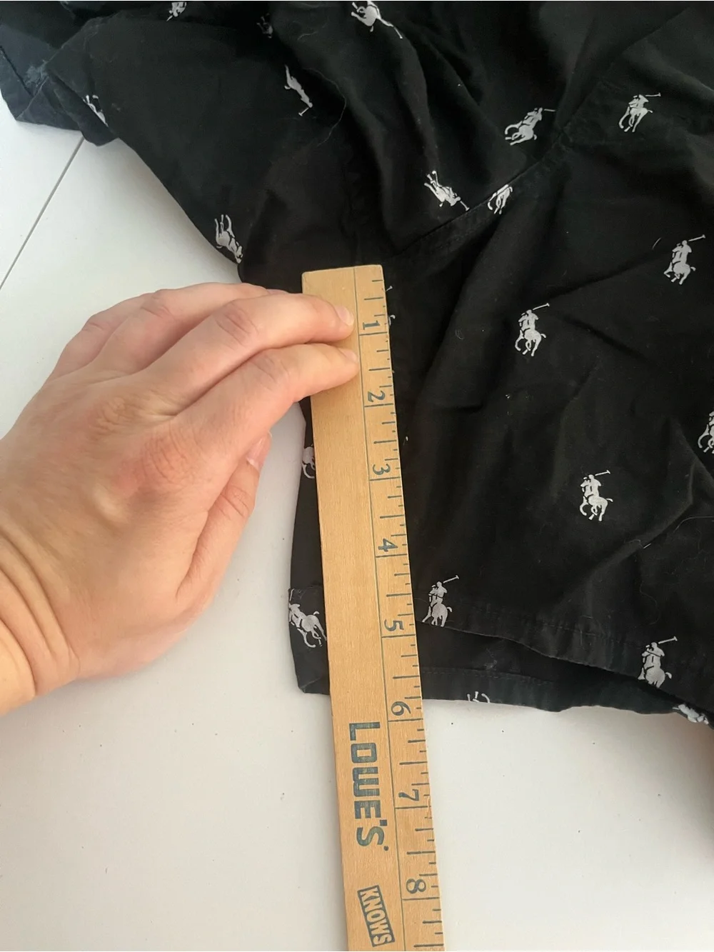 New Ralph Lauren Black Polo Logo Boxer Shorts Boxers Black and White Horse Print